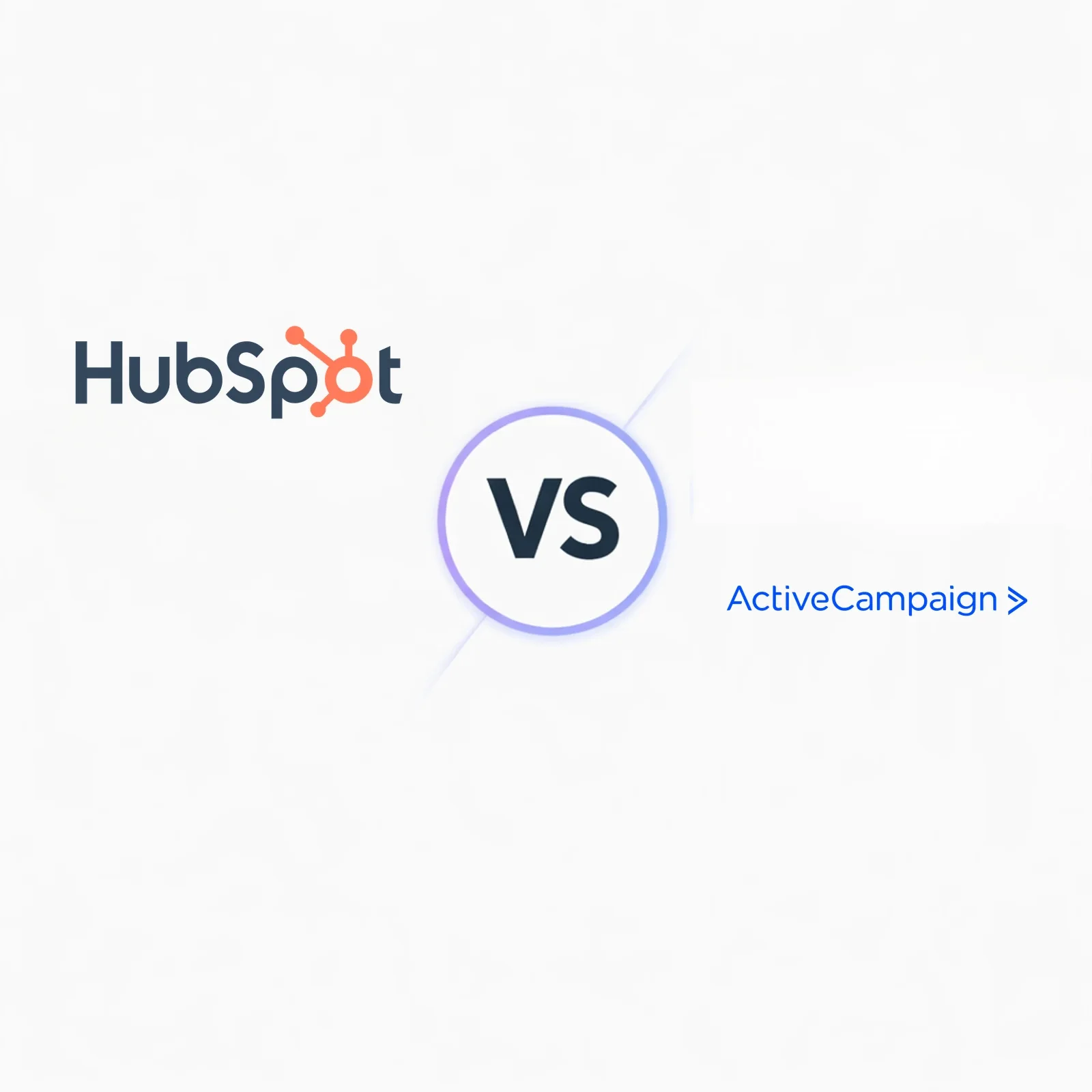 HubSpot vs ActiveCampaign CRM operations and lifecycle marketing comparison graphic
