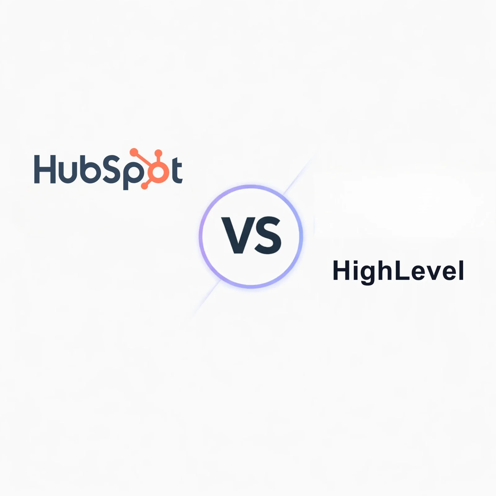 Hubspot vs Highlevel comparison graphic