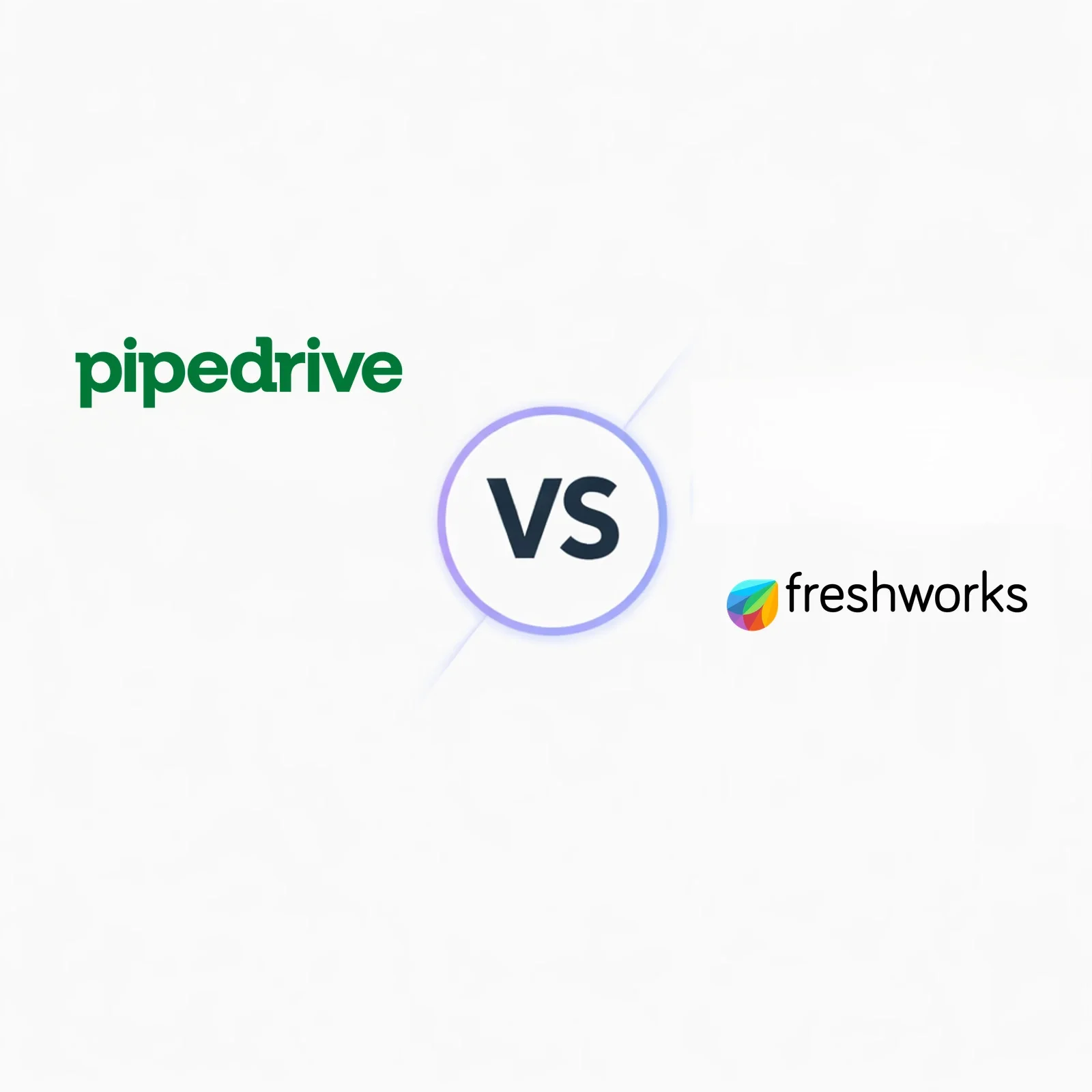 Pipedrive vs Freshsales CRM comparison graphic for SMB sales teams