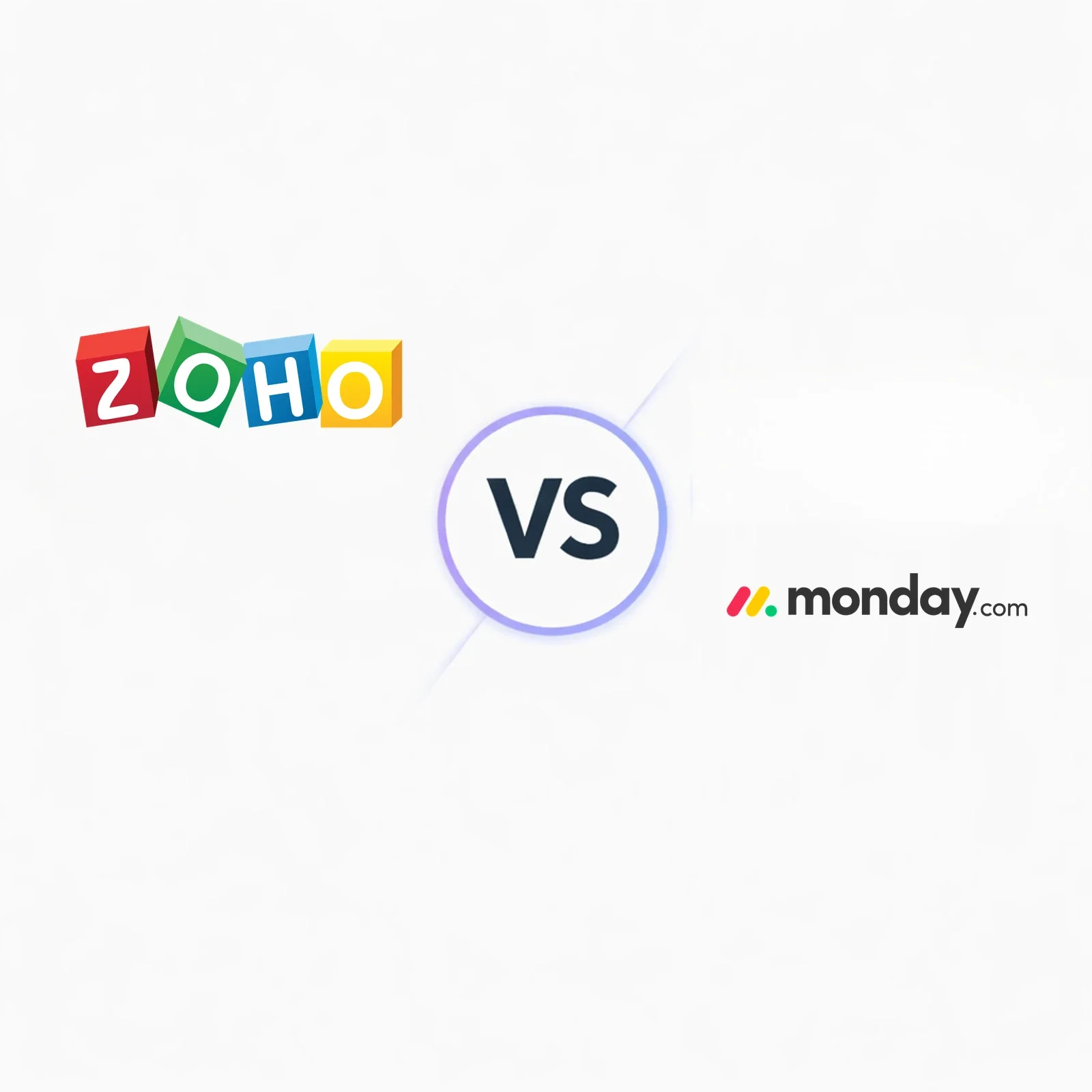 Zoho CRM and monday CRM comparison matrix for operational teams